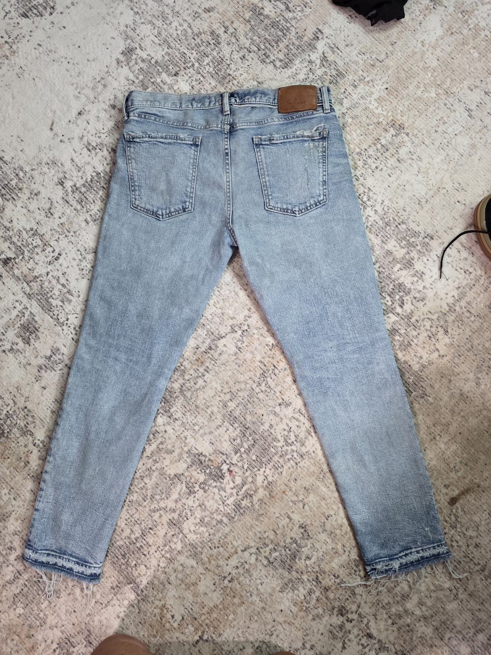 Moussy Light Blue Ankle Crop Jeans
